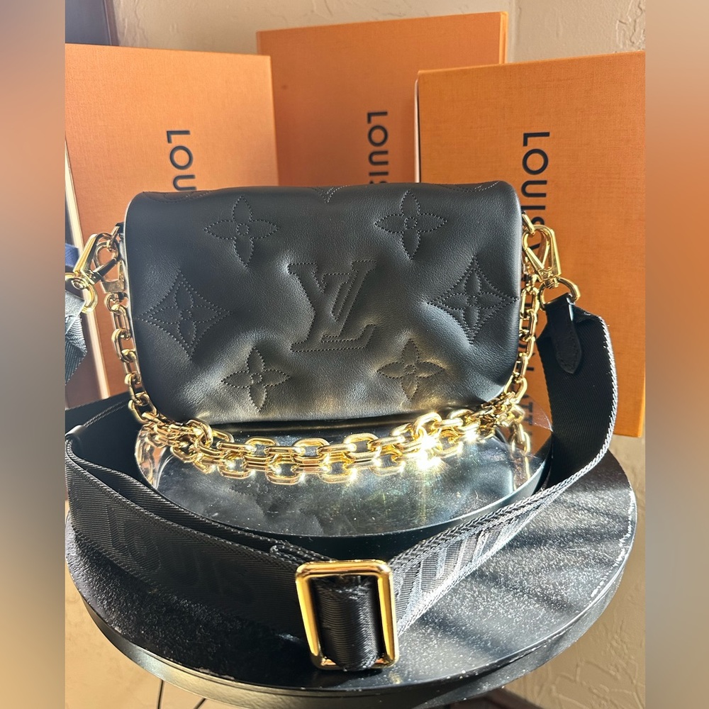 🖤💃LOUIS VUITTON 💃🖤NEW! Black Two-Way Mono Bubblegram Crossbody Shoulder Bag